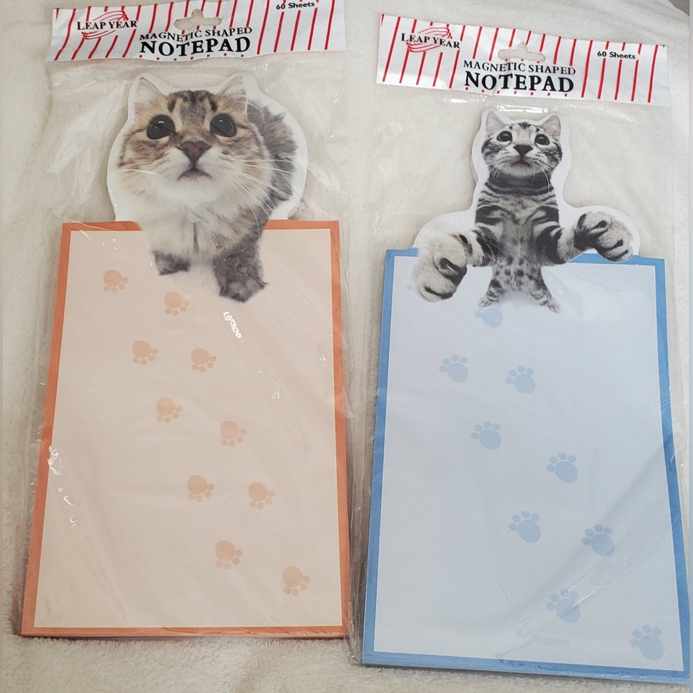 NEW - Bundle of 2 Kitty Notepads - Yoneo Morita Leap Year Publishing Vintage